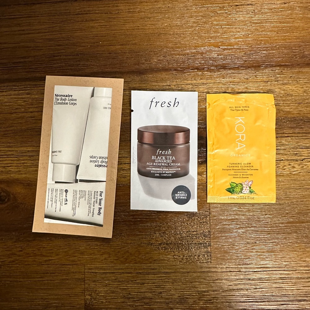 samples for skin-Fresh, Kora, necessaire